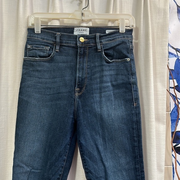 Women’s Frame Denim Los Angeles Ali High Rise Cigarette Blue Jeans Size 28 - Picture 2 of 6